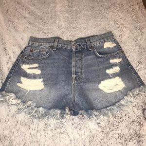 High Waisted Jean Shorts